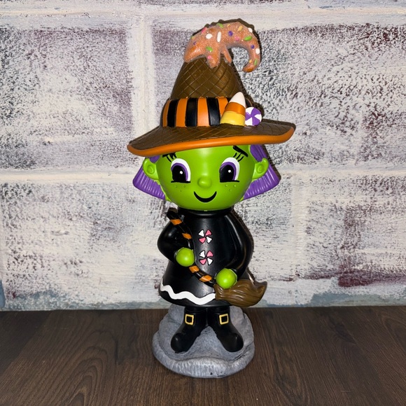 Ghoulish Other - Halloween Ghoulish green candy witch Decor 14"